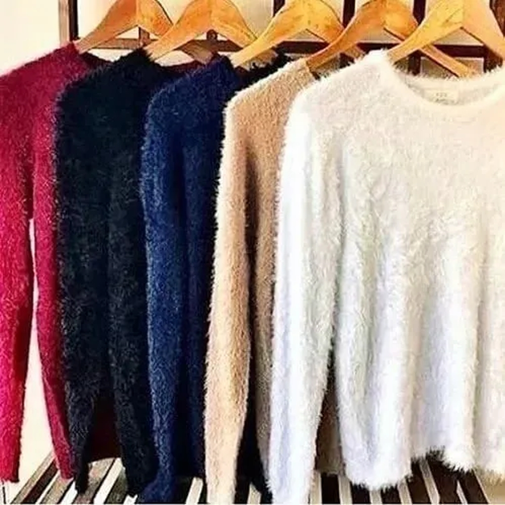 blusa de pelinho preta