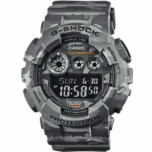 g shock preto fundo camuflado