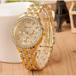 Relógio Feminino Promoção Original Luxo Dourado Menor preço em Relógio Feminino Promoção Original Luxo Dourado