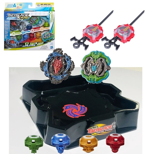 Beyblade Burst Turbo Slingshock Master Set Da Hasbro E6779 na Americanas  Empresas