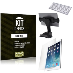 Kit Office Apple iPad Air Suporte Mesa + Teclado Bluetooth + Película - Armyshield é boa?