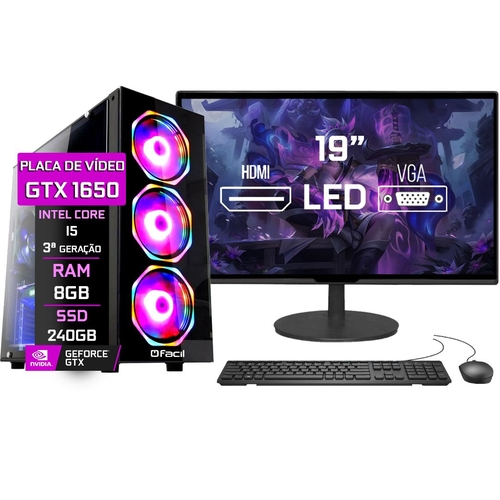 Pc Gamer Completo Facil Intel Core I5 Terceira Geracao 8gb Gtx 1650 4gb Ssd 240gb Fonte 500w Monitor 19 Em Promocao Ofertas Na Americanas Pc Gamer Completo Facil Intel Core I5 Terceira Geracao 8gb Gtx 1650 4gb Ssd 240gb Fonte 500w Monitor 19 Em Promocao Ofertas Na Americanas