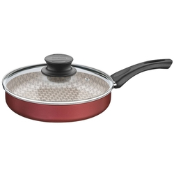 Frigideira Antiaderente com Tampa de Vidro Paris Tramontina Vermelho 22 Cm Menor preço em Frigideira Antiaderente com Tampa de Vidro Paris Tramontina Vermelho 22 Cm