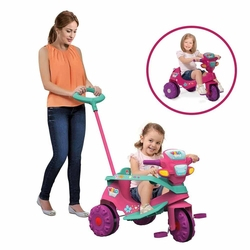 Triciclo Infantil Velobaby - Passeio e Pedal - Rosa - Bandeirante Menor preço em Triciclo Infantil Velobaby - Passeio e Pedal - Rosa - Bandeirante
