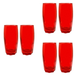 Copos de Vidro Jogo com 6 Florence 370ml Vermelho Luxo Menor preço em Copos de Vidro Jogo com 6 Florence 370ml Vermelho Luxo