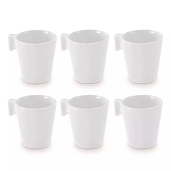 Jogo 6 Xícaras 80ml Café Ceramica Branca Caneca Mimo Style Menor preço em Jogo 6 Xícaras 80ml Café Ceramica Branca Caneca Mimo Style