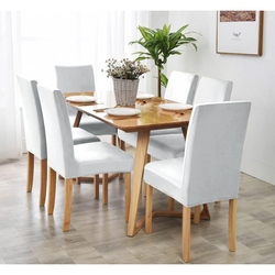 Kit com 6 peças - Capa de Malha Para Cadeira - Com Elástico - Sala de Jantar / Cozinha - Branco é boa?