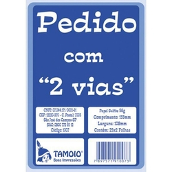 Talão De Pedido 1/36 2 Vias 25 Folhas Com 20 Talões Tamoio Menor preço em Talão De Pedido 1/36 2 Vias 25 Folhas Com 20 Talões Tamoio