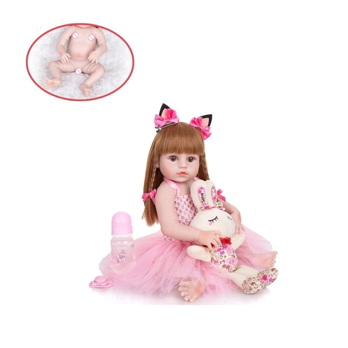 Bebê Reborn 48 cm Silicone Realista Baby Fashion