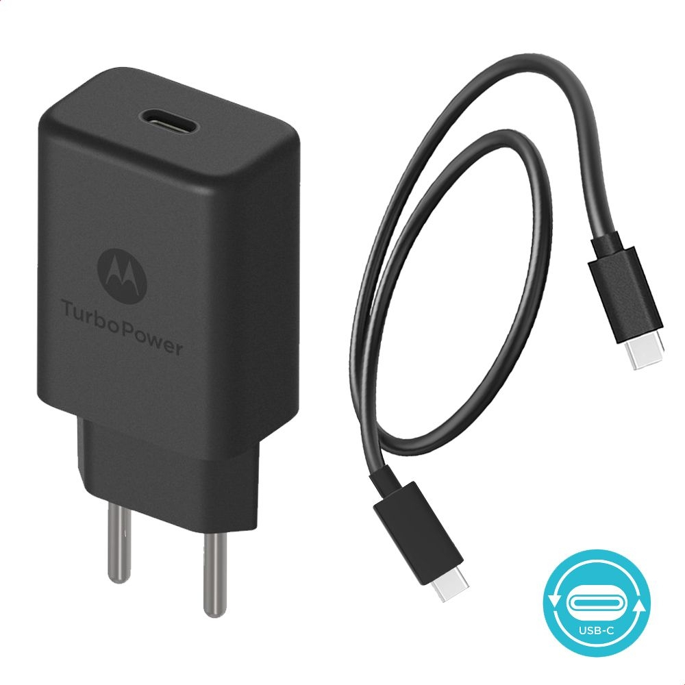 [70% de Cashback] Carregador Motorola Turbo Power 30w Com USB Tipo C