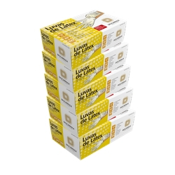 Kit 5 caixas de Luva Látex com Pó TAM. P - Descarpack Menor preço em Kit 5 caixas de Luva Látex com Pó TAM. P - Descarpack