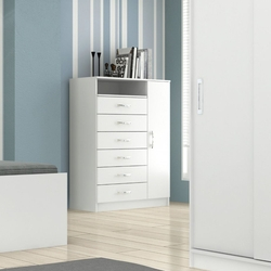 Cômoda Rack 1 Porta 6 Gavetas 1 Nicho Berlim Evidência Móveis Branco é boa?