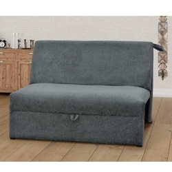 Menor preço em Sofá Cama Malú 2 Lugares - Suede Amassado - Cinza