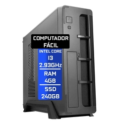 Computador Fácil Slim Intel Core i3 4GB SSD 240GB Menor preço em Computador Fácil Slim Intel Core i3 4GB SSD 240GB
