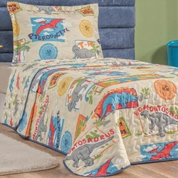 Kit Colcha Solteiro Infantil Fantasy Dupla Face Microfibra 2 Peças - Dinossauro Menor preço em Kit Colcha Solteiro Infantil Fantasy Dupla Face Microfibra 2 Peças - Dinossauro