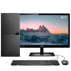 Menor preço em Computador Completo Intel Dual Core 4GB HD 500GB Monitor 19.5" HDMI Full HD Áudio 5.1 canais Skill DC