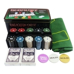 Kit Poker Profissional Chips Jogo Com 200 Fichas + Toalha