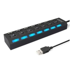 Hub 7 Portas Usb Chave On-off Exbom Led Indicador Menor preço em Hub 7 Portas Usb Chave On-off Exbom Led Indicador