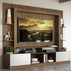 Rack Estante c/ Painel TV 65" e 2 portas Oslo Multimóveis Madeirado/Branco é boa?