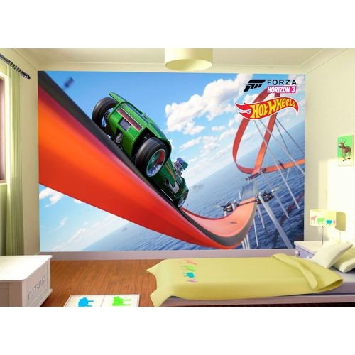 Papel De Parede Hotwheels Carros Pista Forza 4,5m² Nhw07