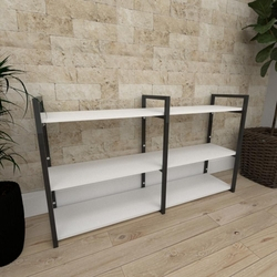 Mini estante industrial para sala aço cor preto prateleiras 30 cm cor branca modelo ind11beps Menor preço em Mini estante industrial para sala aço cor preto prateleiras 30 cm cor branca modelo ind11beps