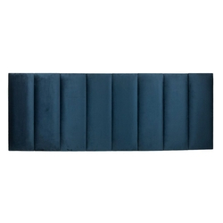 Cabeceira Queen Estofada Cama Box Modulada Veludo Azul Menor preço em Cabeceira Queen Estofada Cama Box Modulada Veludo Azul