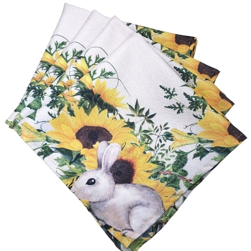 Kit 4 Guardanapos De Tecido Coelho Da Pascoa Girassol 40cmx40cm Nas Americanas