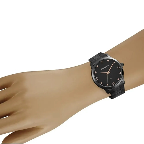 relógio feminino mondaine preto