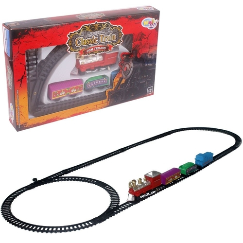 Trenzinho A Pilha Brinquedo Divertido Trem Com Vagão - Crey Stores