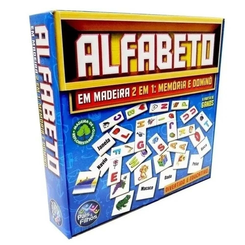 Jogo Educativo O Alfabeto Pais e Filhos 1034 Dia das Criança em Promoção na  Americanas