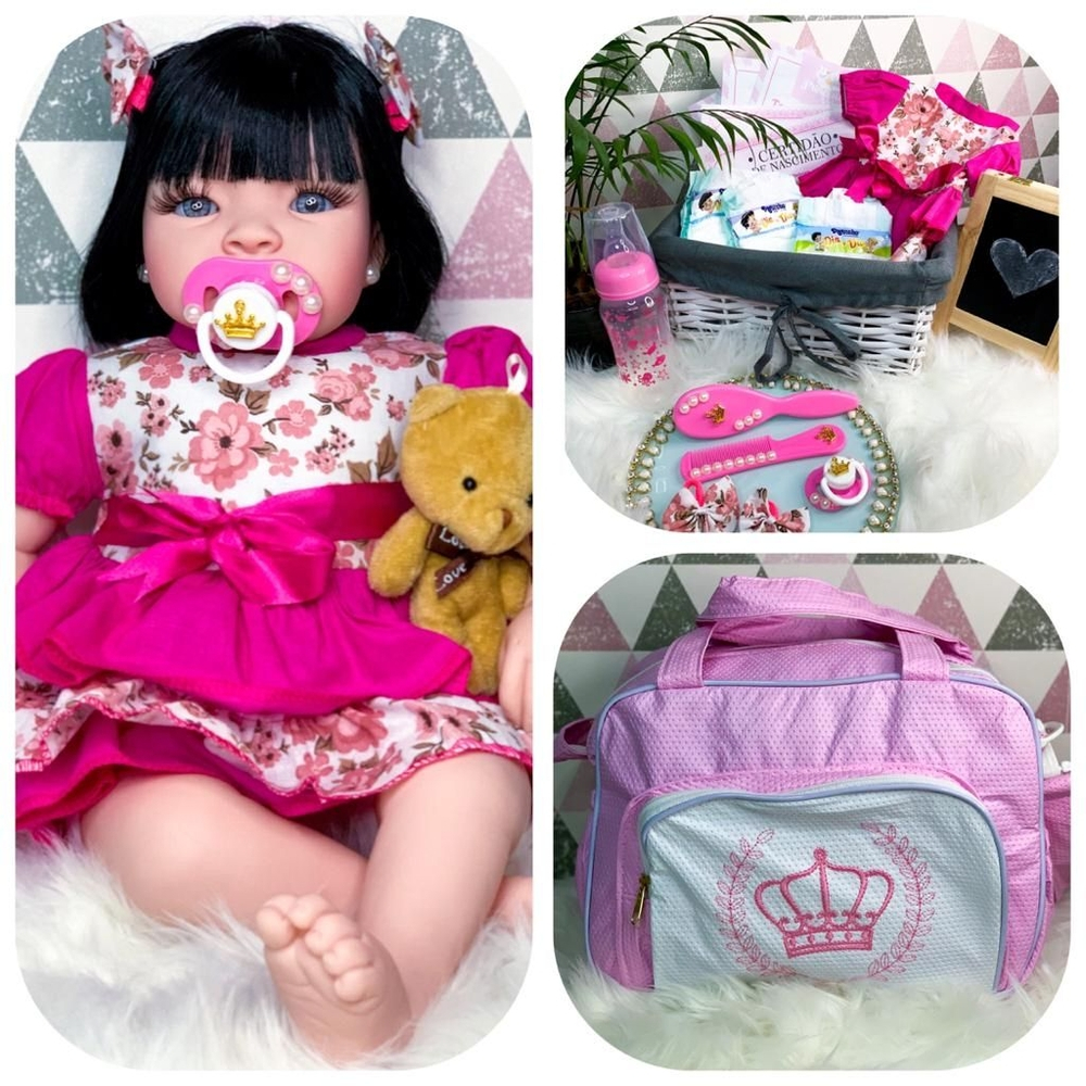 Bebê Reborn Realista 18 Itens Bolsa Maternidade Promoção! em Promoção na  Shopee Brasil 2023