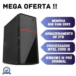 Menor preço em PC Desktop Computador Cpu Nova Intel Core i5 8gb Hd 2tb Win10