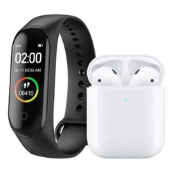 Kit Relógio smartwatch m4 E Mini Fone Bluetoot Menor preço em Kit Relógio smartwatch m4 E Mini Fone Bluetoot
