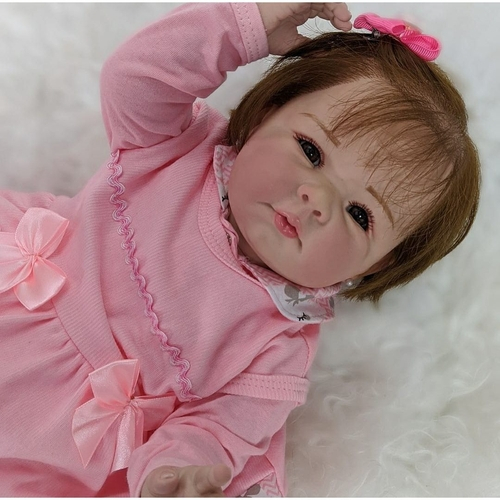 Boneca Bebê Reborn Realista Laura Unidoll Pode Tomar Banho