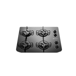 Cooktop 4 Queimadores e Mesa em Vidro Temperado Preto (GC58V) Bivolt Menor preço em Cooktop 4 Queimadores e Mesa em Vidro Temperado Preto (GC58V) Bivolt