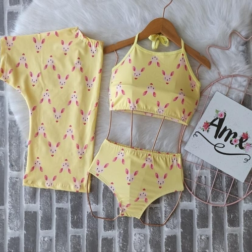 Biquíni infantil com kimono Clearance