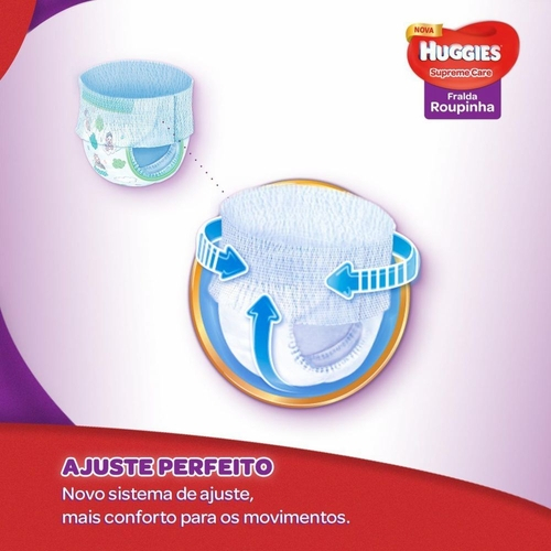 Fralda Huggies Supreme Care Hiper Roupinha Xg Com 48 Unidades Em ...