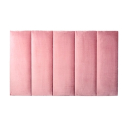 Cabeceira Solteiro Estofada Cama Box Modulada Veludo Rosé Menor preço em Cabeceira Solteiro Estofada Cama Box Modulada Veludo Rosé