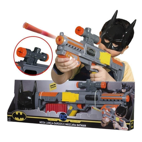 Mega Lança Dardos Do Batman Com Mira Máscara Estilo Nerf em Promoção na  Americanas