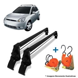 Rack Teto Vhip Fiesta Hatch Sedan 2003 A 2015 + 2 Cintas de Amarração com Catraca Menor preço em Rack Teto Vhip Fiesta Hatch Sedan 2003 A 2015 + 2 Cintas de Amarração com Catraca