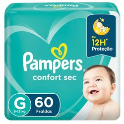 Fralda Descartável Pampers Confort Sec Bag Super G - 60 Unidades Menor preço em Fralda Descartável Pampers Confort Sec Bag Super G - 60 Unidades