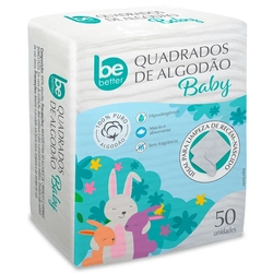 Algodão Quadrado Baby Be Better 50 Unidades Menor preço em Algodão Quadrado Baby Be Better 50 Unidades