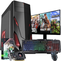 Menor preço em Pc Completo Gamer Com Monitor Lcd! 4gb, + 30 Jogos