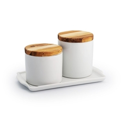 Kit higiene de porcelana com tampa de madeira teca e bandeja é boa?
