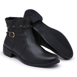 Bota Coturno Feminino Cano Curto Preto Schiareli Menor preço em Bota Coturno Feminino Cano Curto Preto Schiareli