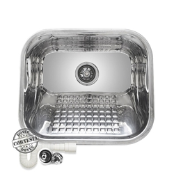 Mini Tanque Inox Square 40x34x20cm 18 Litros Com Valvula E Sifao Menor preço em Mini Tanque Inox Square 40x34x20cm 18 Litros Com Valvula E Sifao