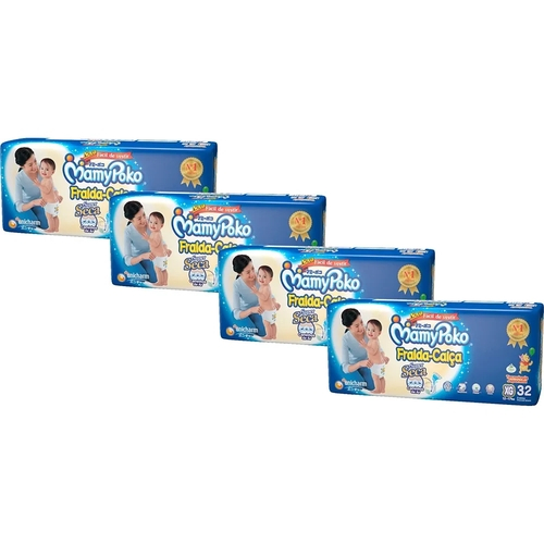 Kit 4 Fraldas Mamypoko Calça Mega Pack XG - 128 Unidades é boa?
