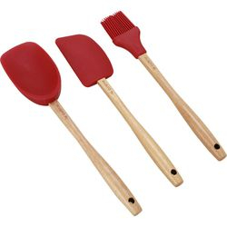 Conjunto de Utensílios de Silicone 3 Peças Vermelho - La Cuisine é boa?
