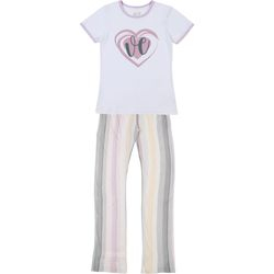 Menor preço em Pijama Infantil Longo com Manga Curta 100% Algodão Love - Casa e Conforto - Coleção Amor Infinito