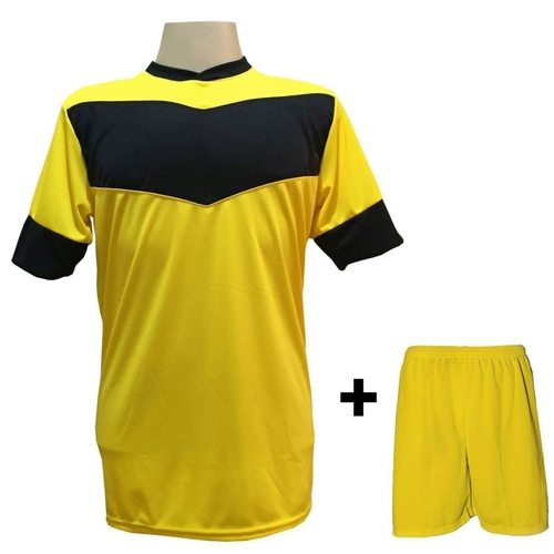 uniforme de time preto e amarelo